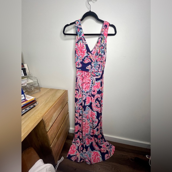 Lilly Pulitzer Sloane Maxi Dress in Pop Up For the Halibut, Small - Picture 5 of 9